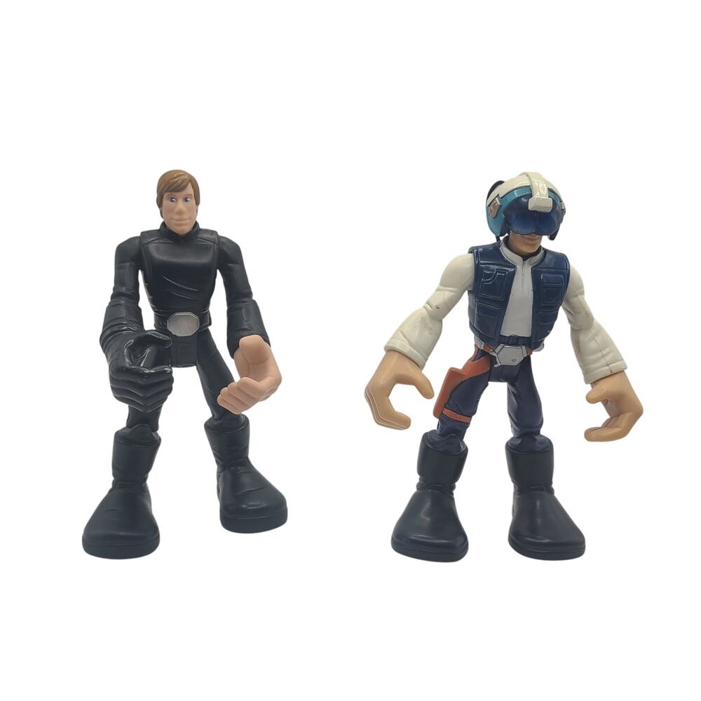 Star Wars Collectible Playskool JEDI FORCE Luke Skywalker And Han Solo bl0389